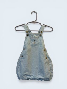 Janie and Jack Blue Embroidered Nautical Seersucker Romper, Size 6-12M, MSRP $42